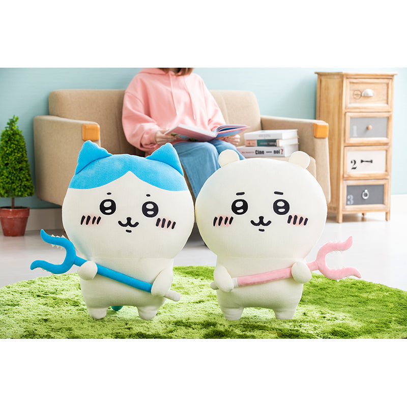 同梱不可】ちいかわ 討伐棒をもった特大ぬいぐるみ(ハチワレ)【単品