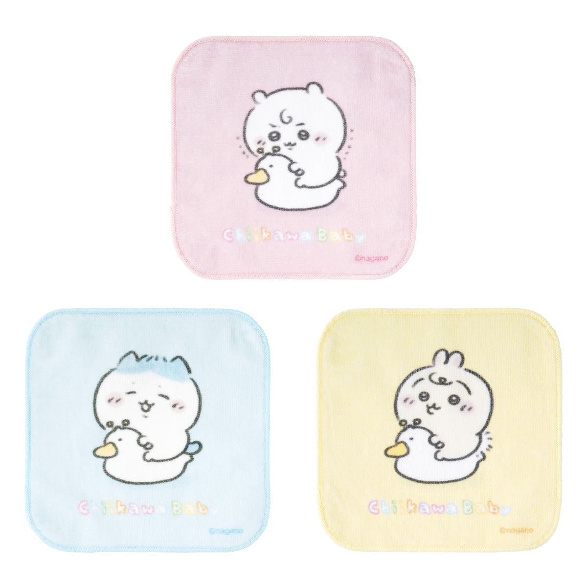 ちいかわ Chiikawa Baby スクエア3枚セットタオル（おまる） | ちい