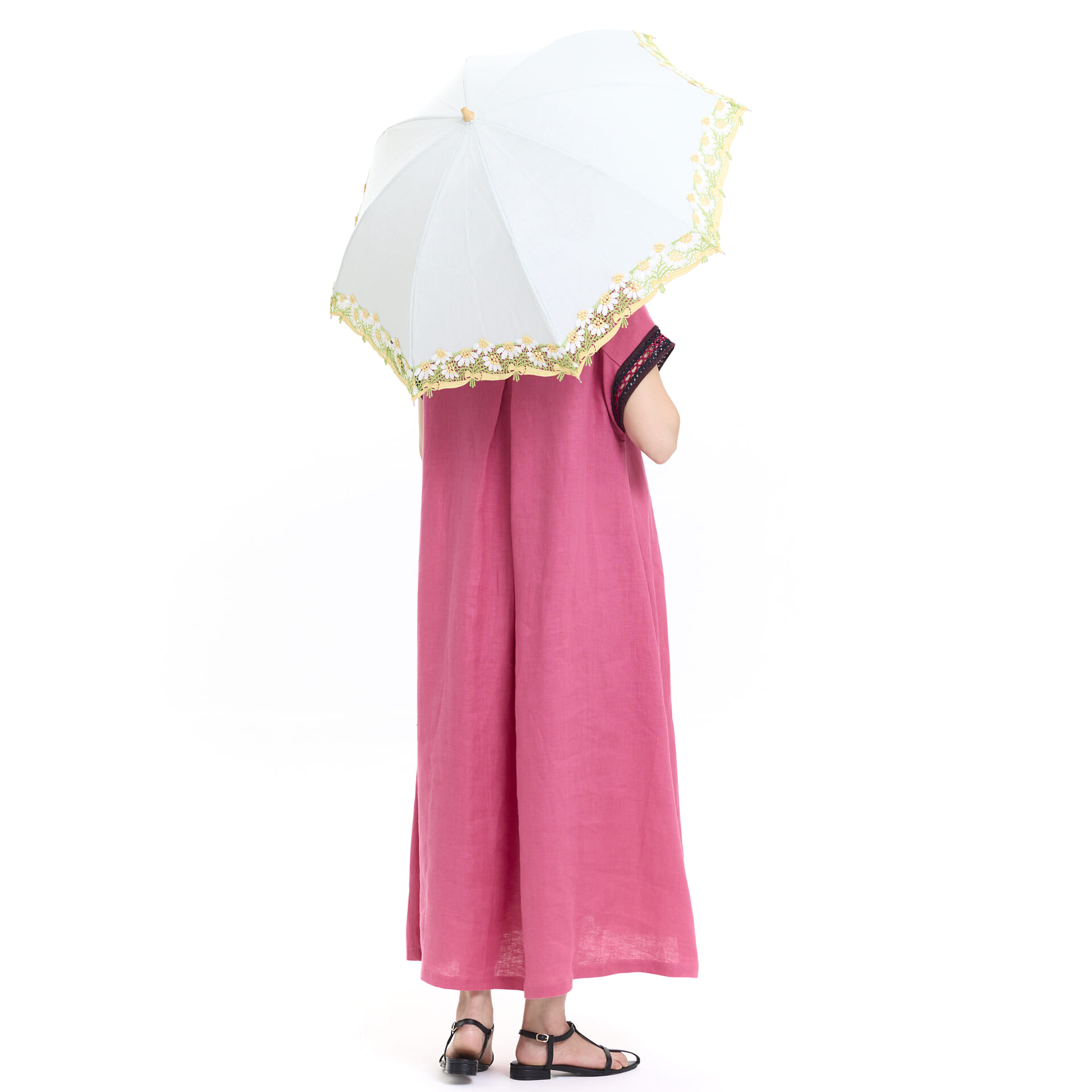 折日傘/カモミール（グリーン） | 横浜元町 近沢レース店