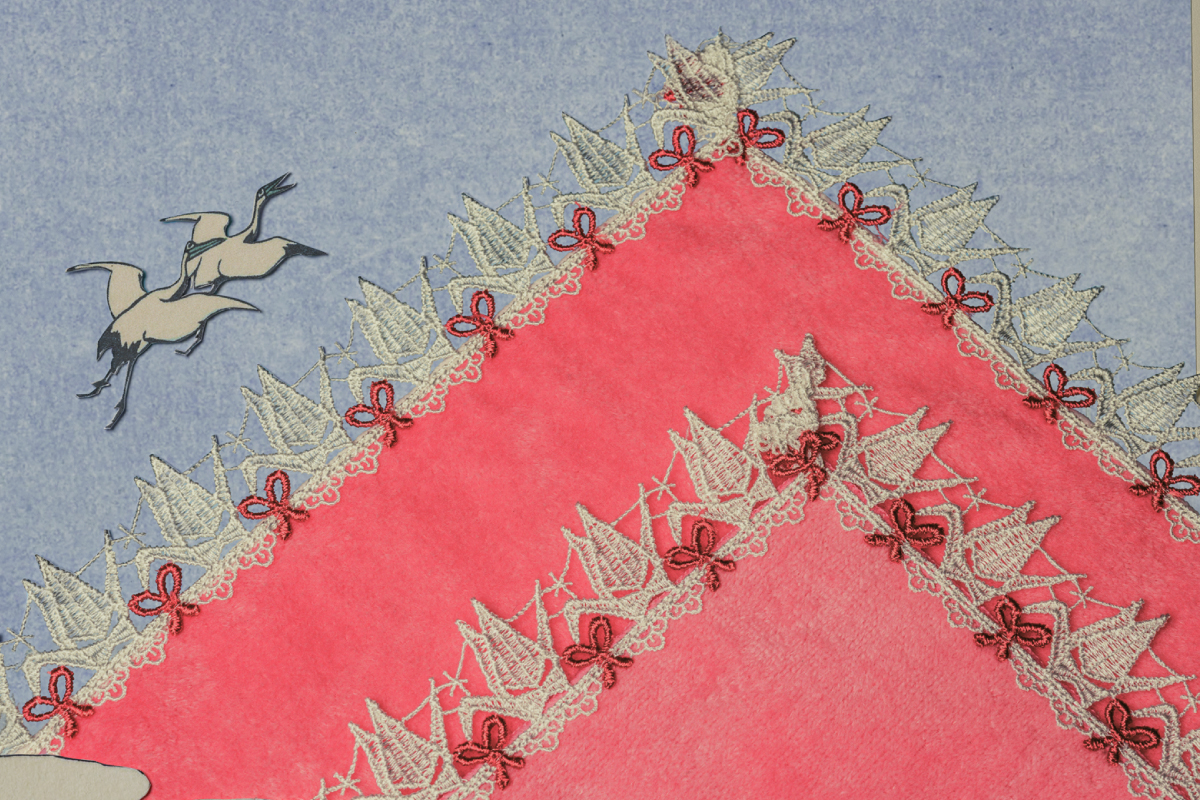 夫婦円満の象徴「折り鶴」 | 横浜元町 近沢レース店