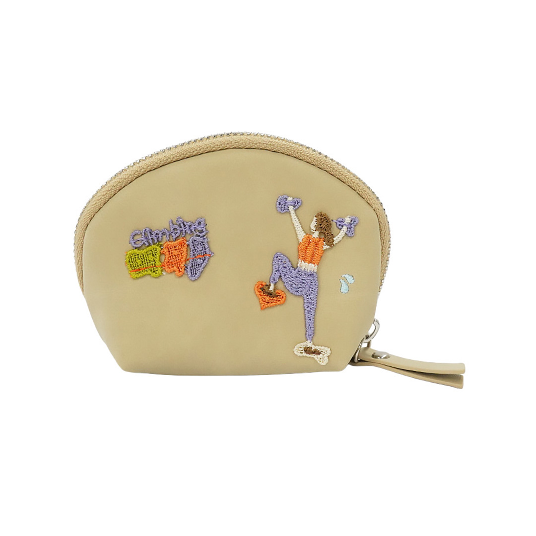 キーリングポーチ／ボルダリング（ベージュ×オレンジ） | 横浜元町