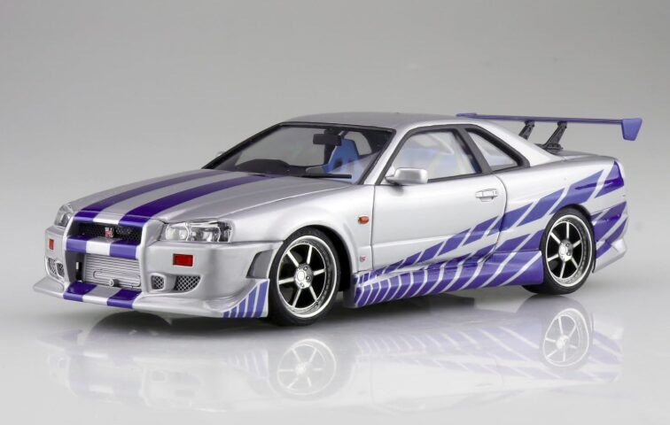 2025年最新】アオシマ製R34 GT-Rプラモデル登場！ワイルド・スピード
