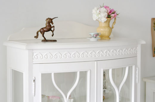 White Glass Cabinet（kinoオリジナルホワイト）☆在庫わずか