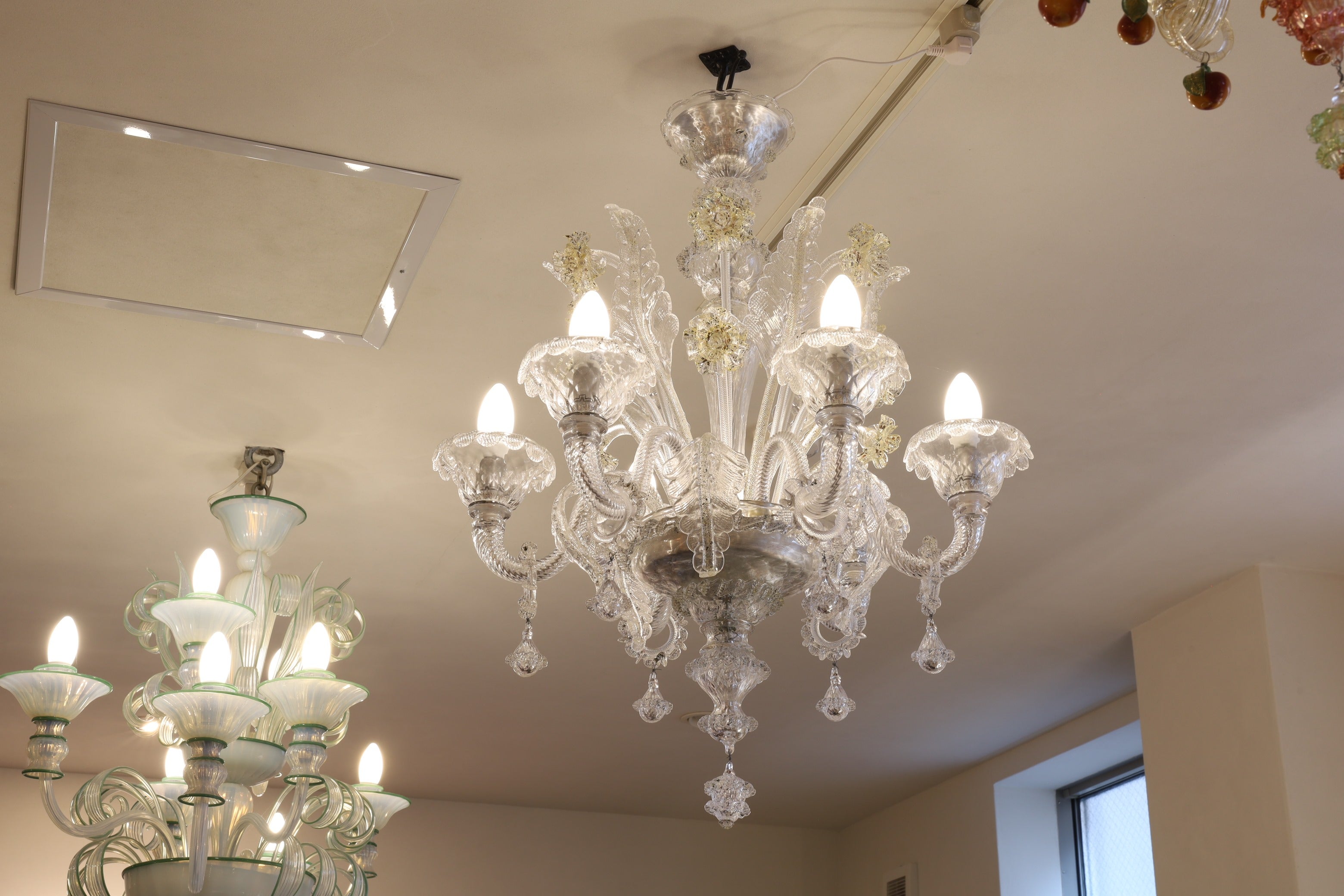 ムラーノガラス（ベネチアングラス）シャンデリア／照明（6灯