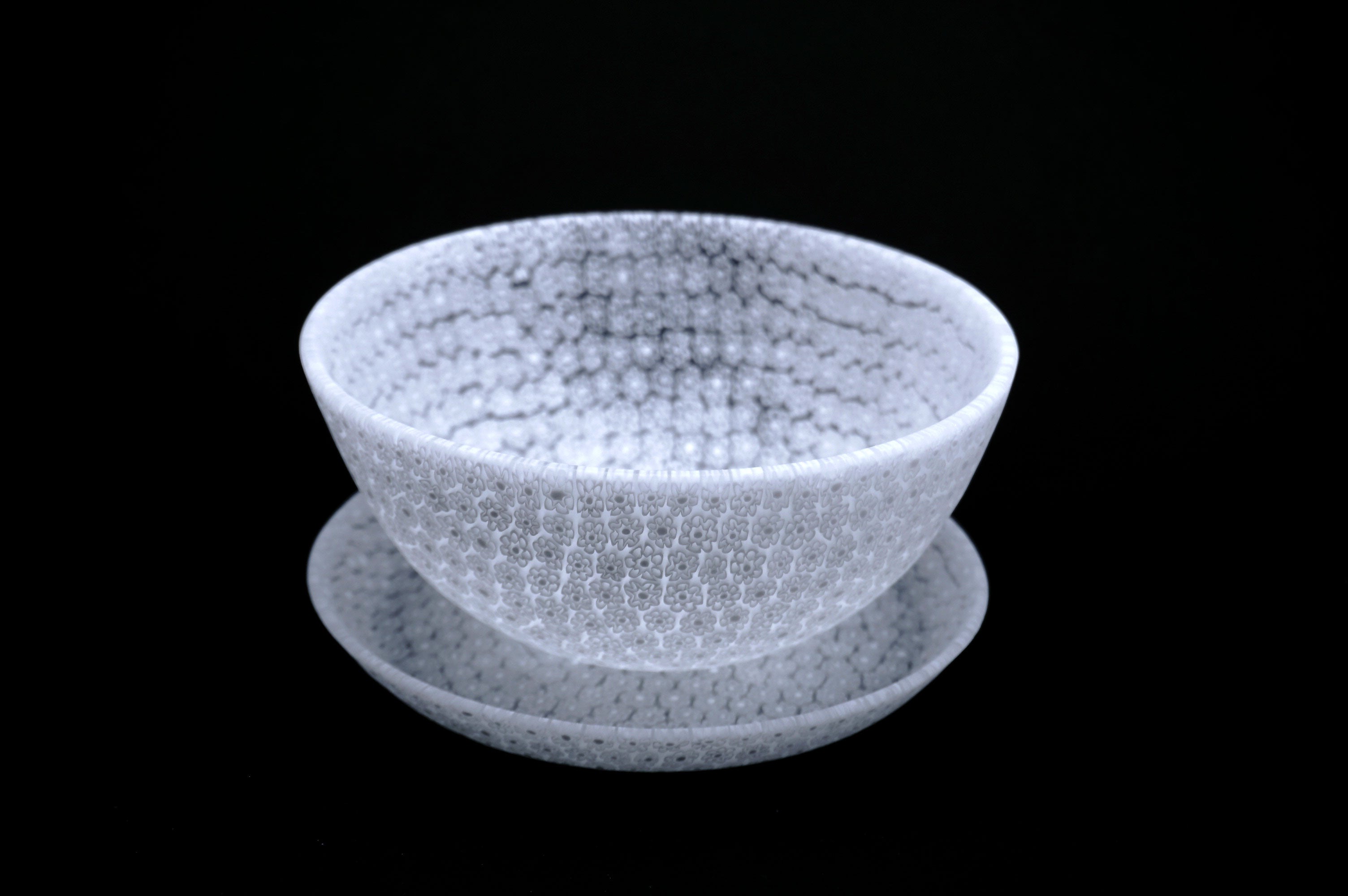 ムラーノガラス（ベネチアングラス）／Ercole Moretti 中皿「ブーケ