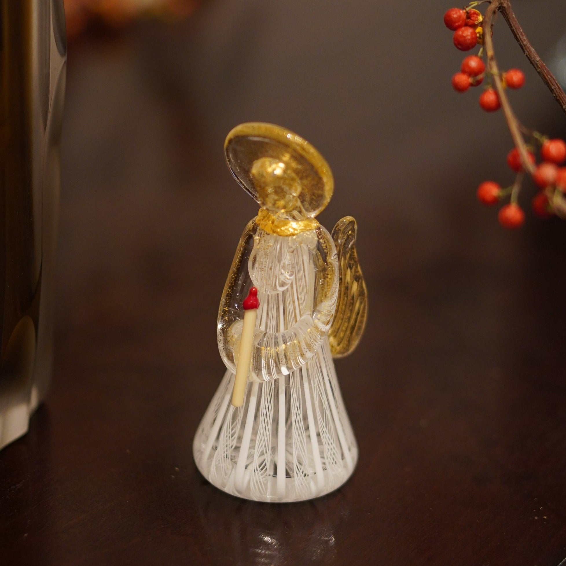 ムラーノガラス（ベネチアングラス）「天使の灯」ビアンコ／レース – chisa