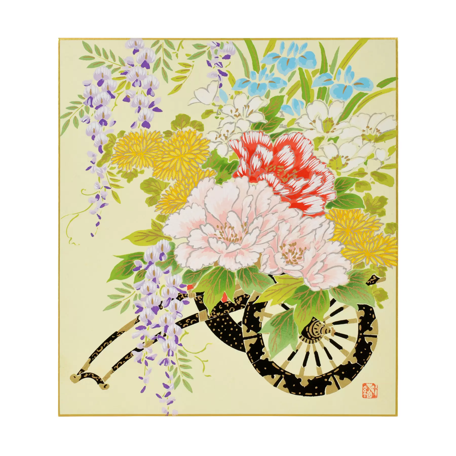 友禅画F10号 友禅画F10 友禅画F10 友禅画F10 友禅画F10