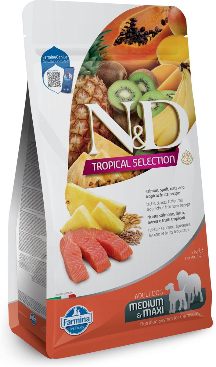Farmina N&D Tropical Selection Salmon, Spelt, Oats & Tropical Fruits M