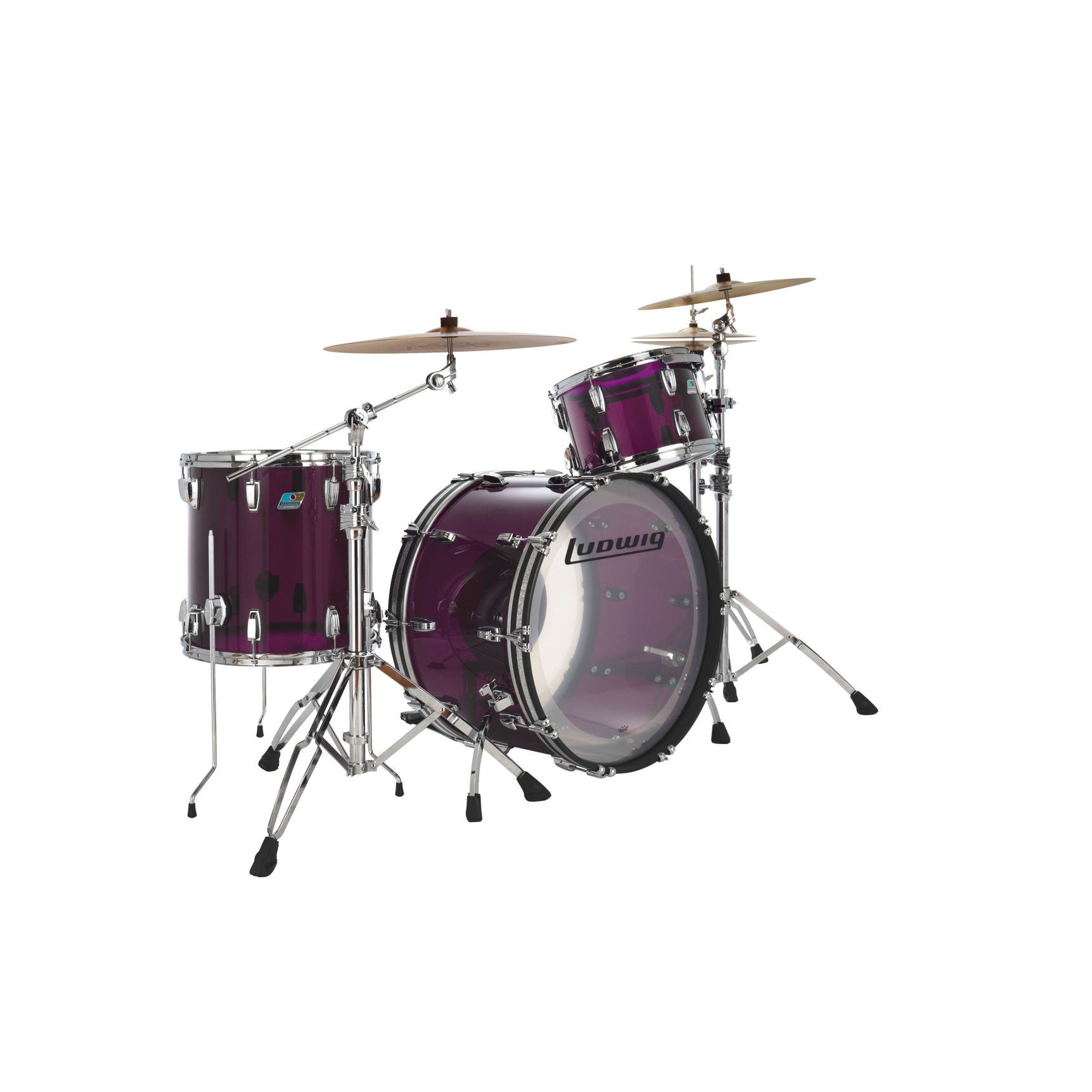 Ludwig Vistalite Pro Beat 3-Piece Shell Pack with 24-Inch Kick