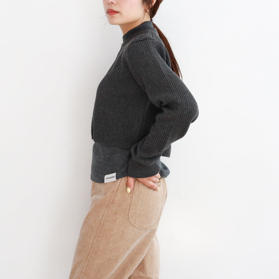 AURALEE SUPER FINE WOOL RIB KNIT ZIP SHORT CARDIGAN – Chum!