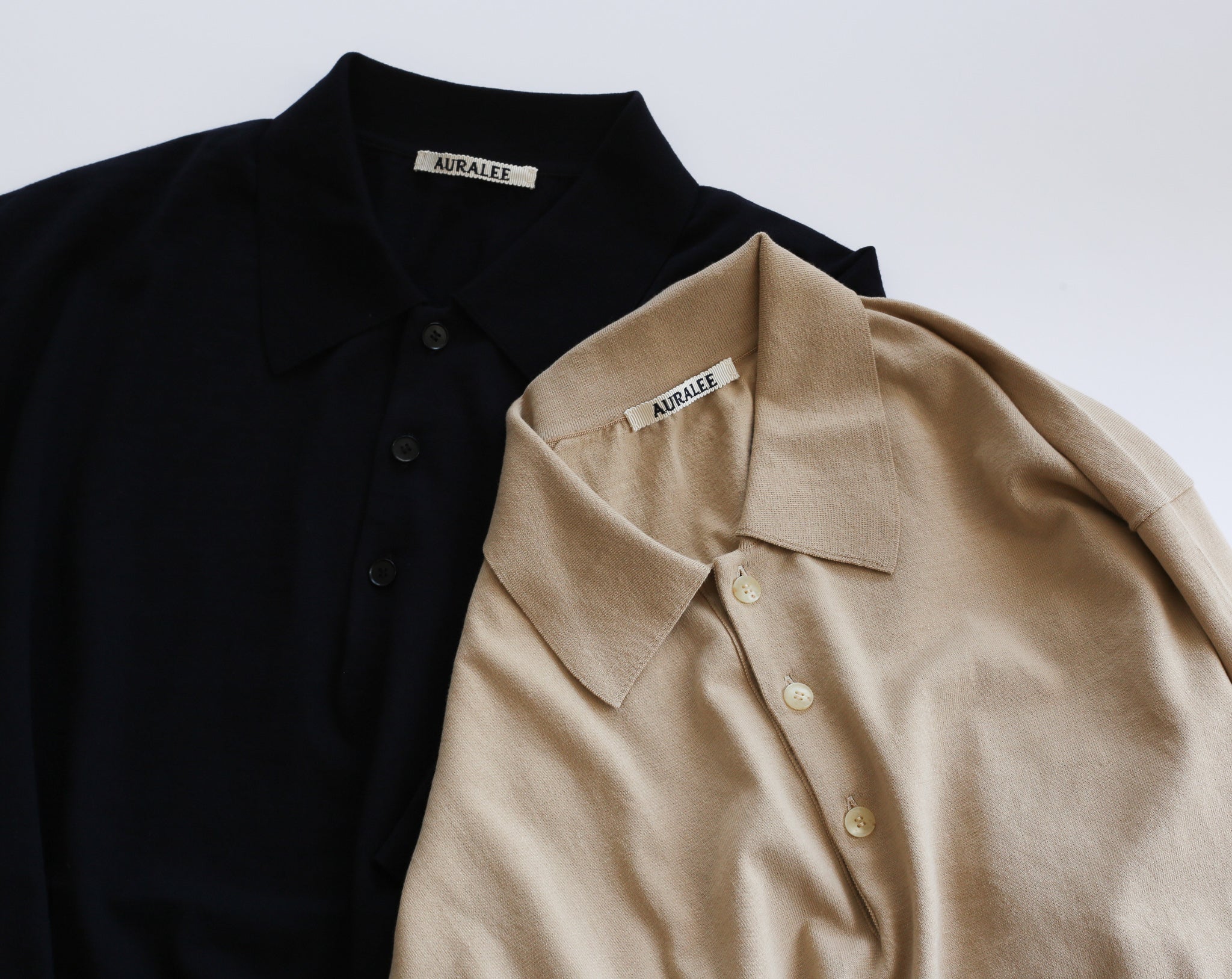 AURALEE SUPER HIGH GAUGE COTTON KNIT POLO – Chum!