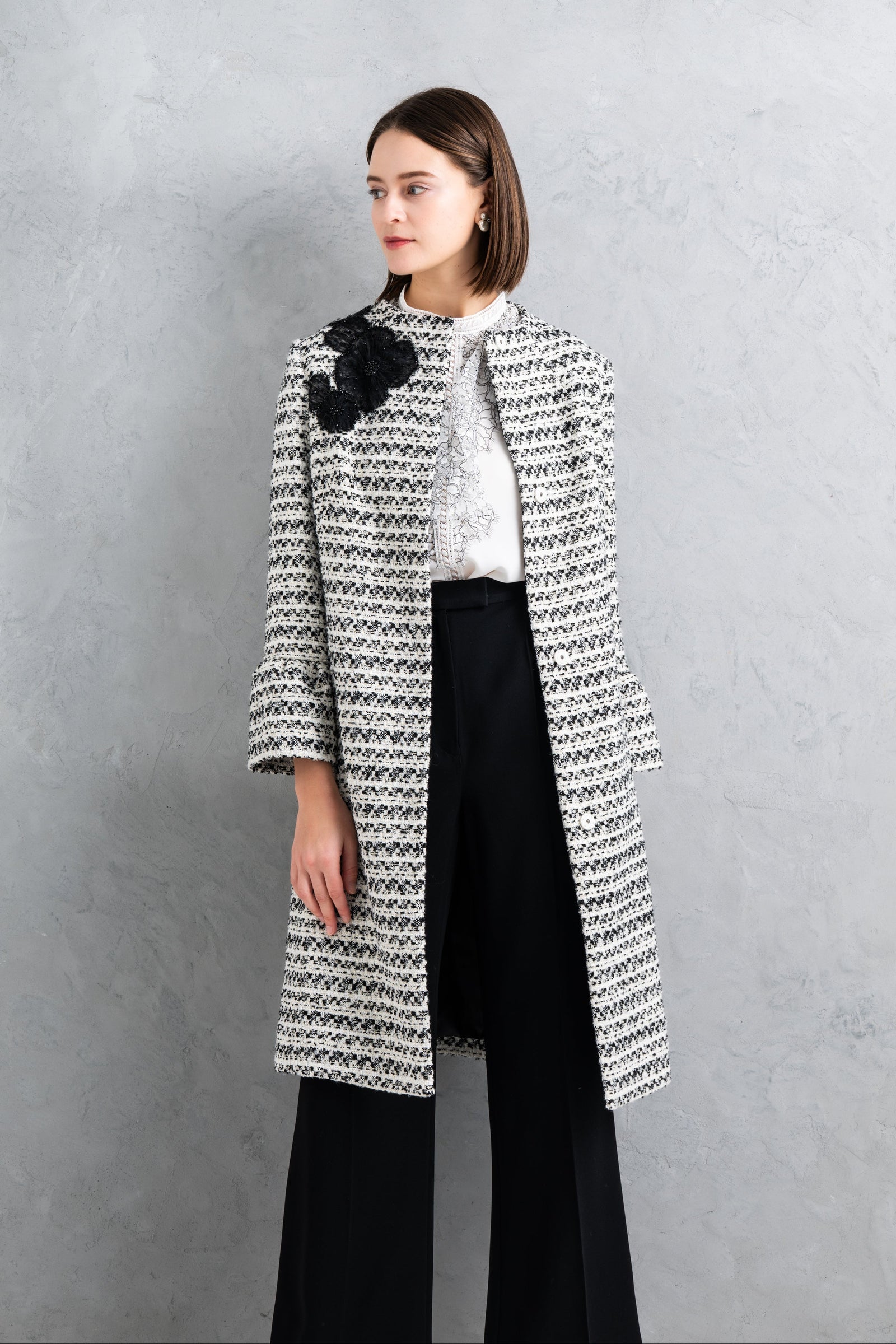 50％OFF】刺繍入りツイードコート | レースワンピースやブラウスなど