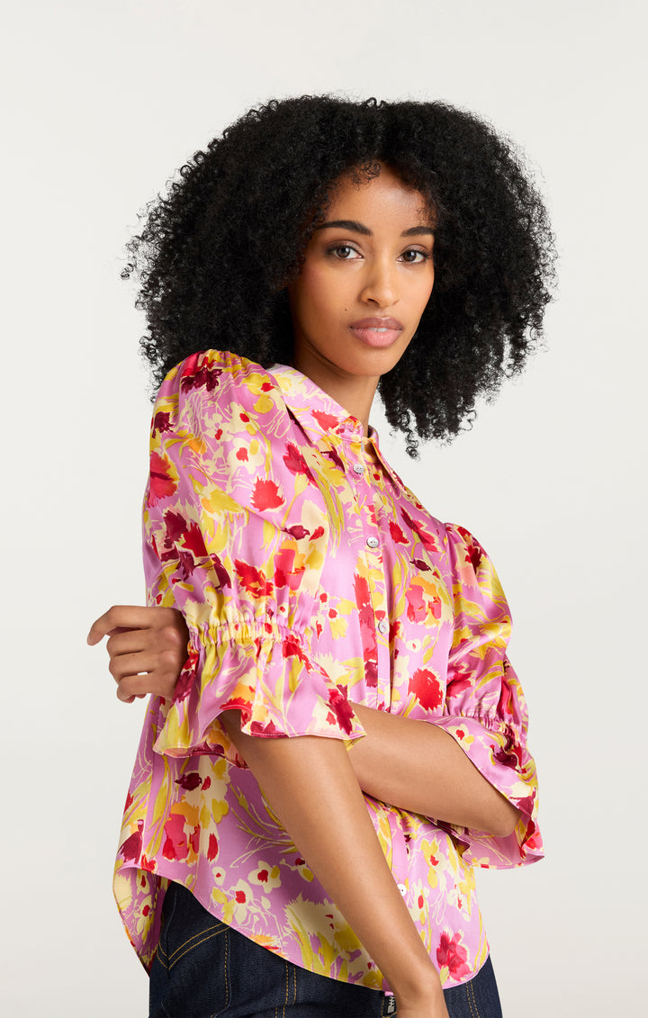 Tossed Floral Fiona Top – Cinq à Sept