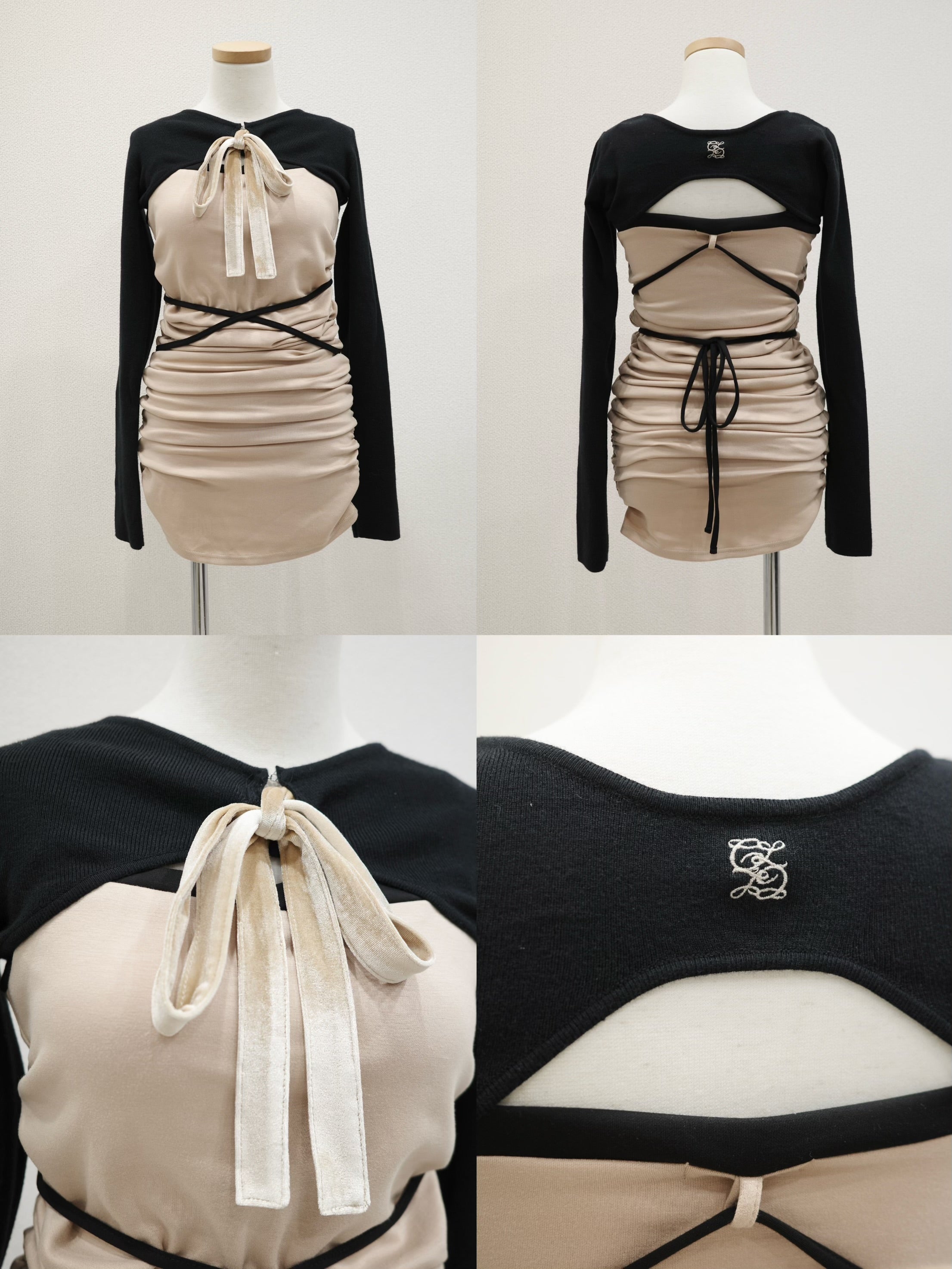 リバーシブルフィットリボンミニワンピース – Ciel