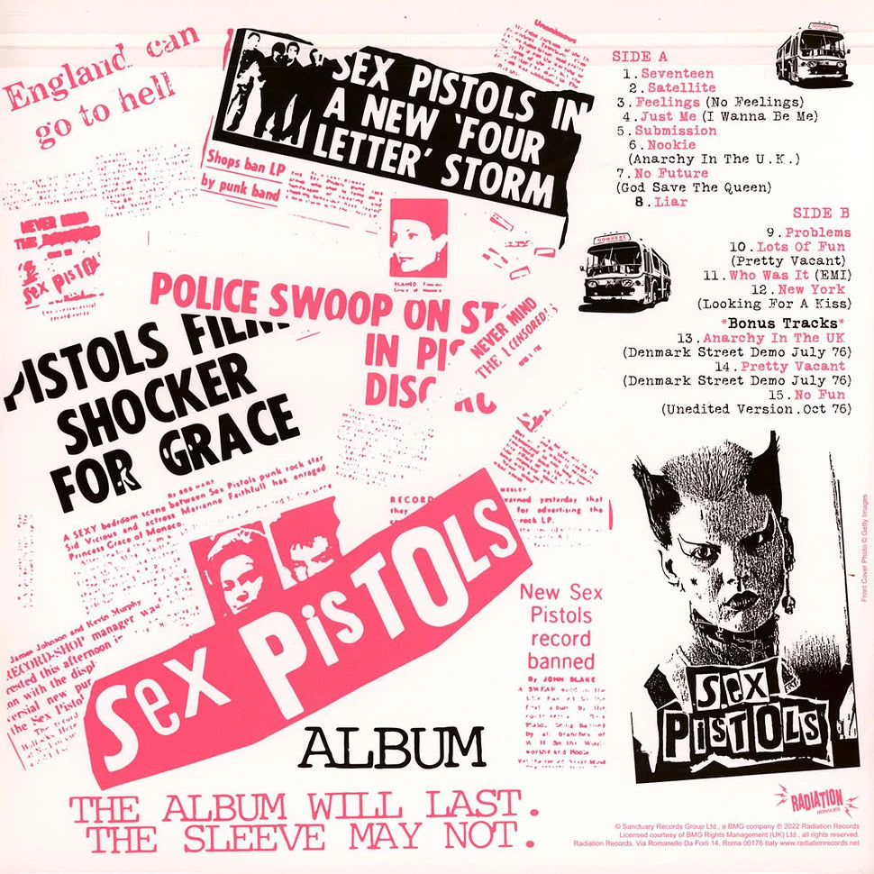 SEX PISTOLS – Spunk - The Demos 1976-1977 (pink vinyl) – CITY NOISE