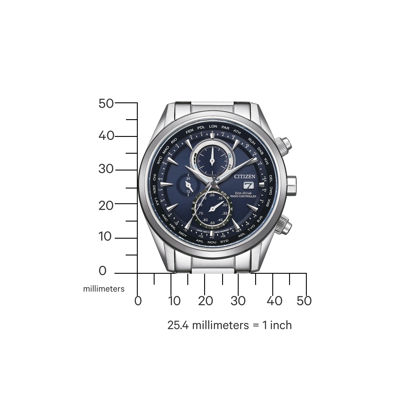 AT8260-85L Male Stainless steel blue ⌀ 43mm Citizen Onlineshop