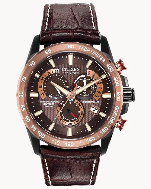 PCAT Brown Dial Leather Strap AT4006-06X | CITIZEN