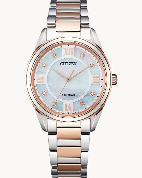 Arezzo White Dial Stainless Steel Bracelet EM0876-51D | CITIZEN