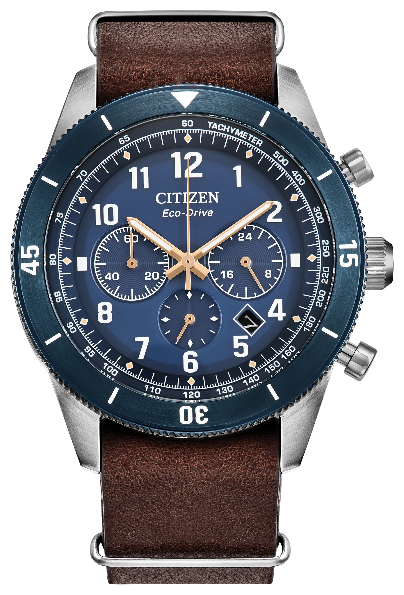 Terra Force Blue Dial Leather Strap CA4747-05L | CITIZEN