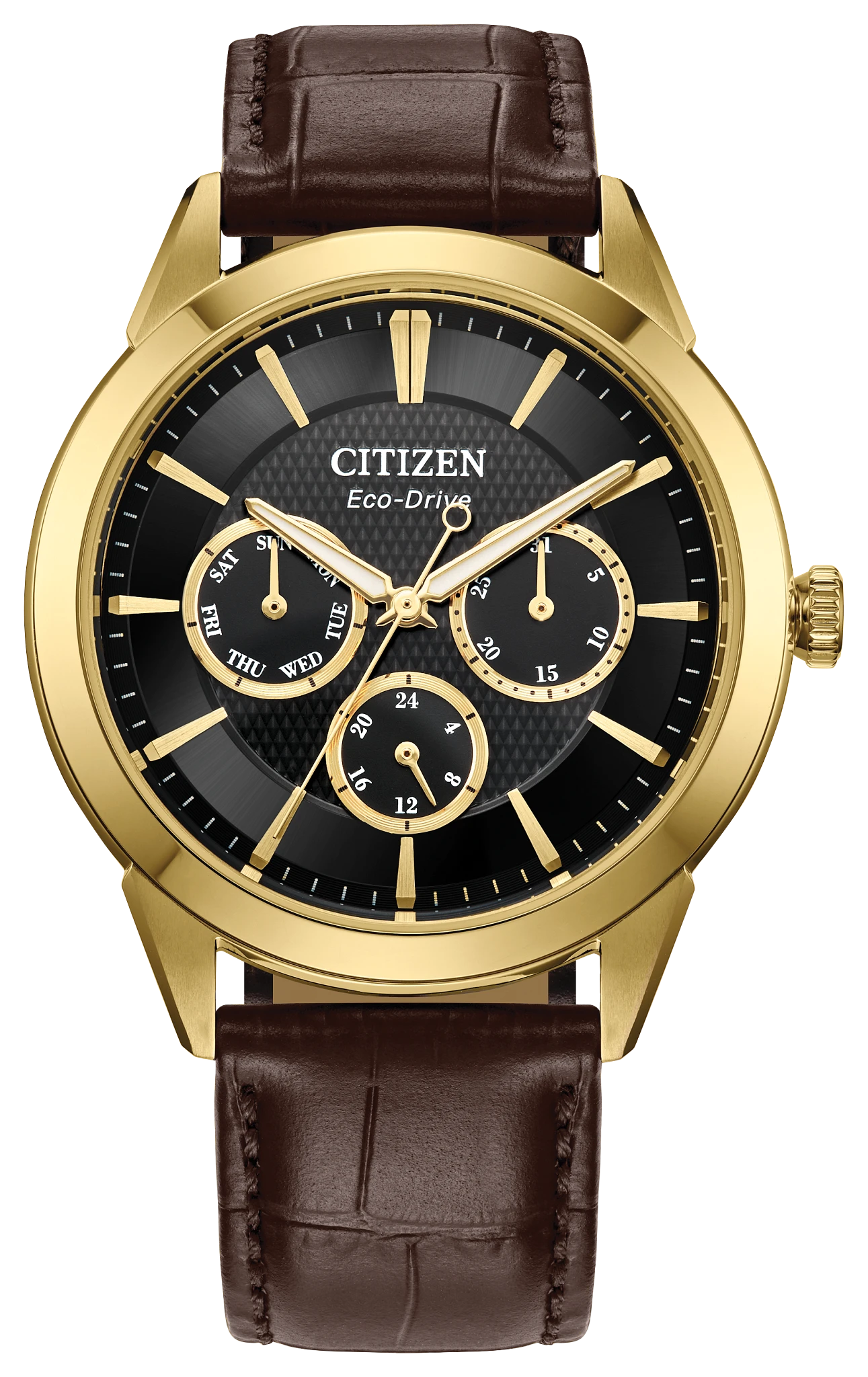 Rolan Black Dial Leather Strap BU2112-06E | CITIZEN