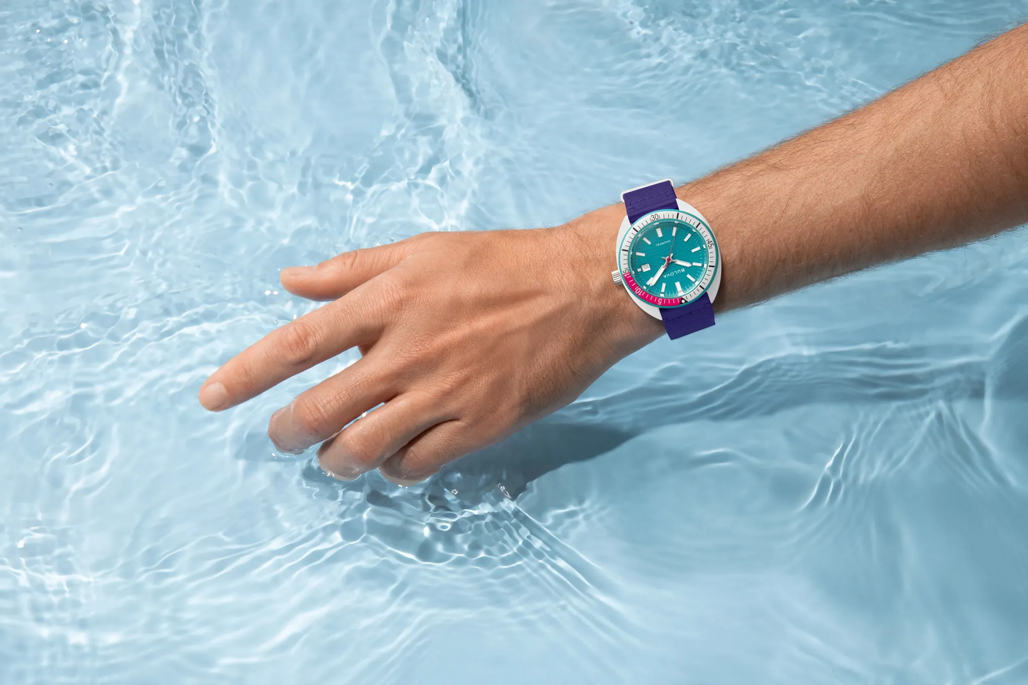 Teal Dial Nylon Strap Snorkel #tide® 98B447 | Bulova
