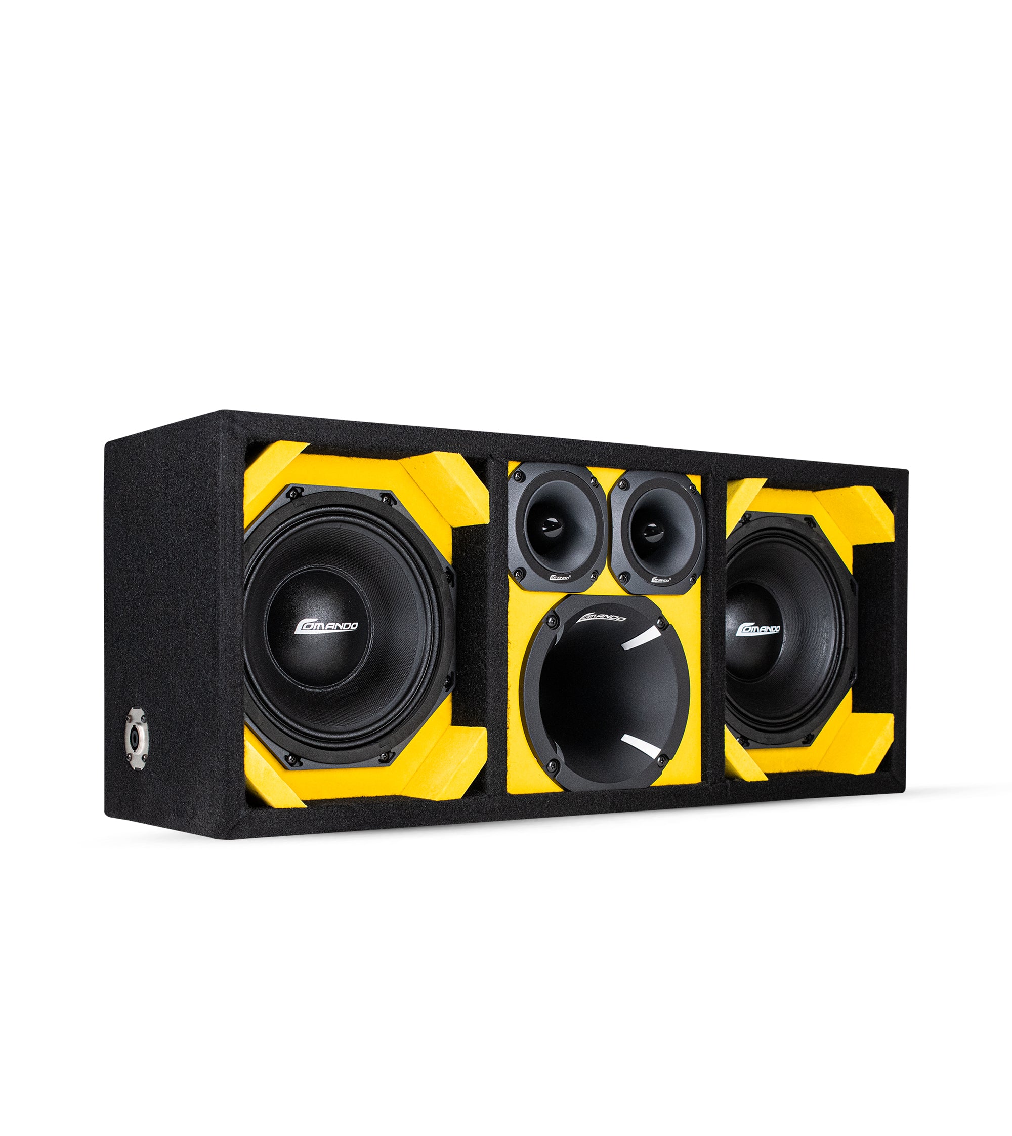 KTPON-208YELLOW / DUAL 8'' YELLOW/BLACK LOADED PORTED BOX
