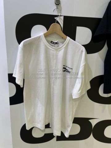 CDGコムデギャルソン アシンメトリー ドッキングTシャツ-ノーマル