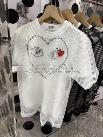 白（ホワイト）Tシャツ-プレイ・コムデギャルソン（Play Comme des