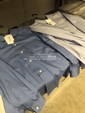 コムコム定番 ブラウス-丸襟シャツ・ポリエステル素材