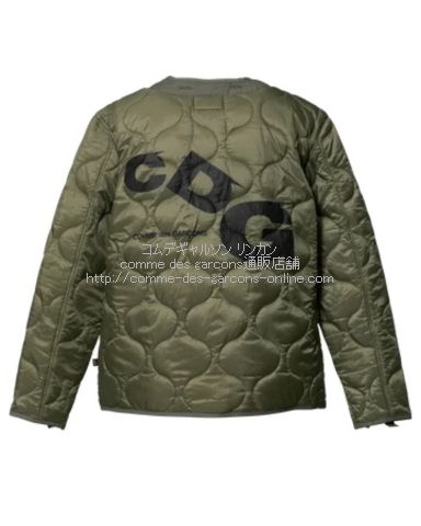 CDG × ALPHA INDUSTRIES ジップ式キルティング ライナージャケット