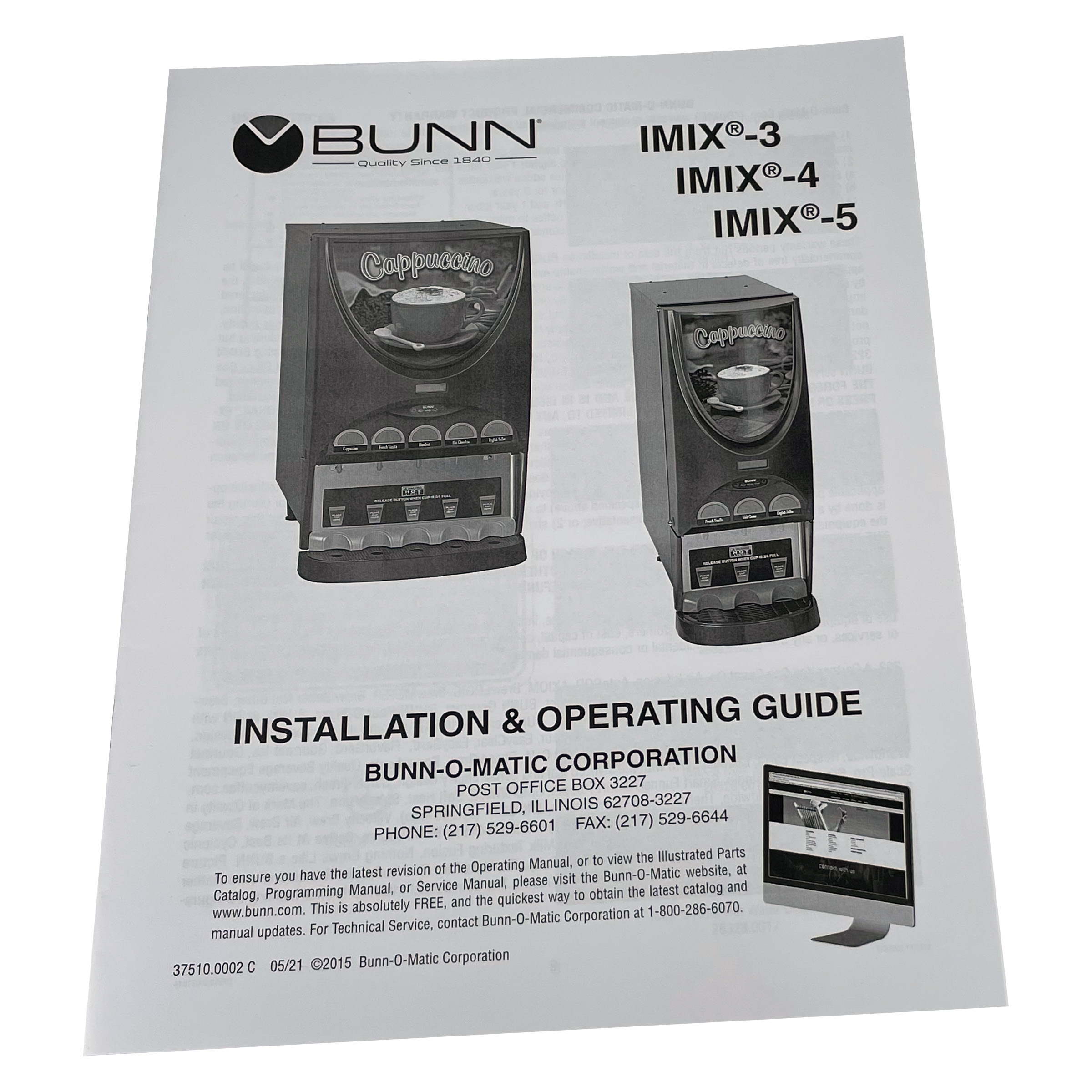 MANUAL, iMIX-3/4/5 - Hardware - BUNN Commercial Site