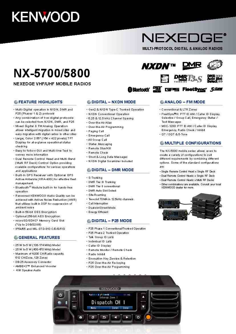 NX-5800 UHF Digital Two-way Radio P25(Ⅰ&Ⅱ)NXDN ,DMR Multi