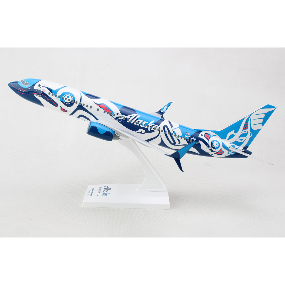 1/130 Scale 737-800 Skymarks Xáat Kwáani Model - Alaska Airlines