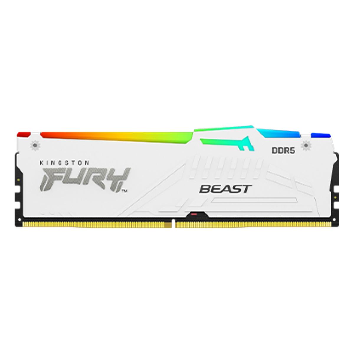 Kingston 32GB 6000MT/s DDR5 CL30 FURY Beast White RGB EXPO | Compu