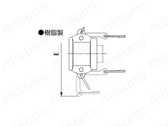レバーロックカプラ 樹脂 ソケット LC型（ホース取付用） | 日東工器