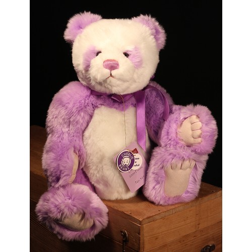 Charlie Bears CB631407 Violet Panda teddy bear, from the 2013