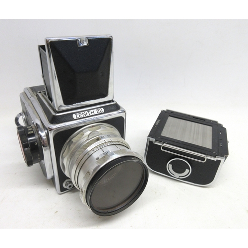Zenith 80 medium format camera with Industart-29 2.8/80mm lens and
