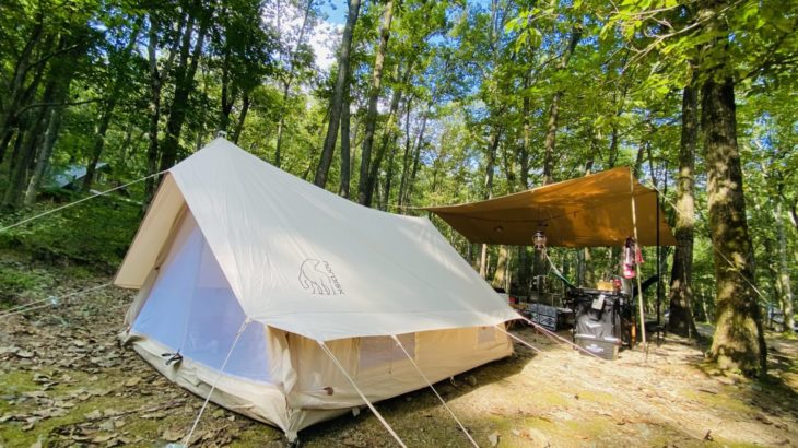 絵本の世界のようなテントNordisk（ノルディスク）の「Ydun5.5」を