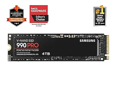 Samsung 990 PRO 4TB Samsung V NAND TLC NAND PCIe Gen 4 x4 NVMe M.2