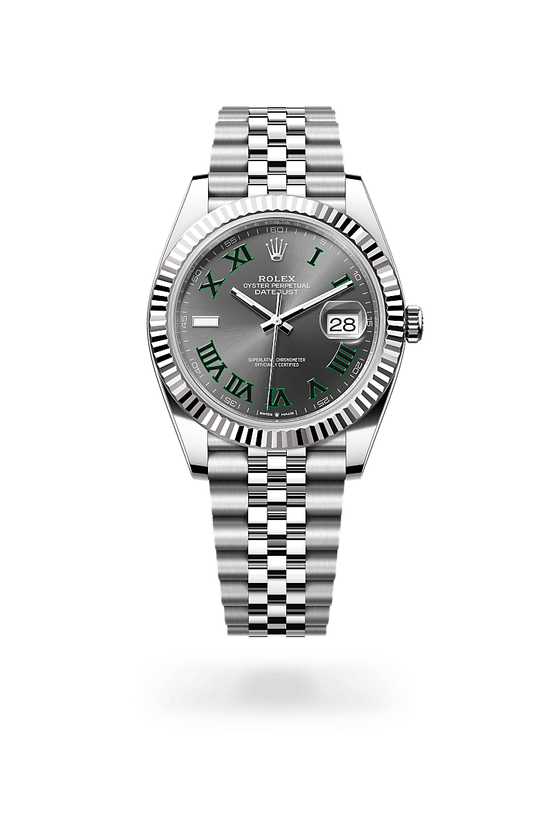 Rolex Datejust in Oyster, 41 mm, Oystersteel and white gold