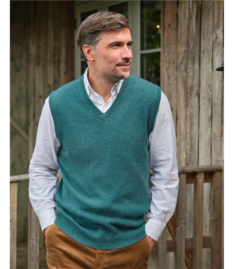 Kingfisher | Mens Classic Lambswool Vest | WoolOvers US