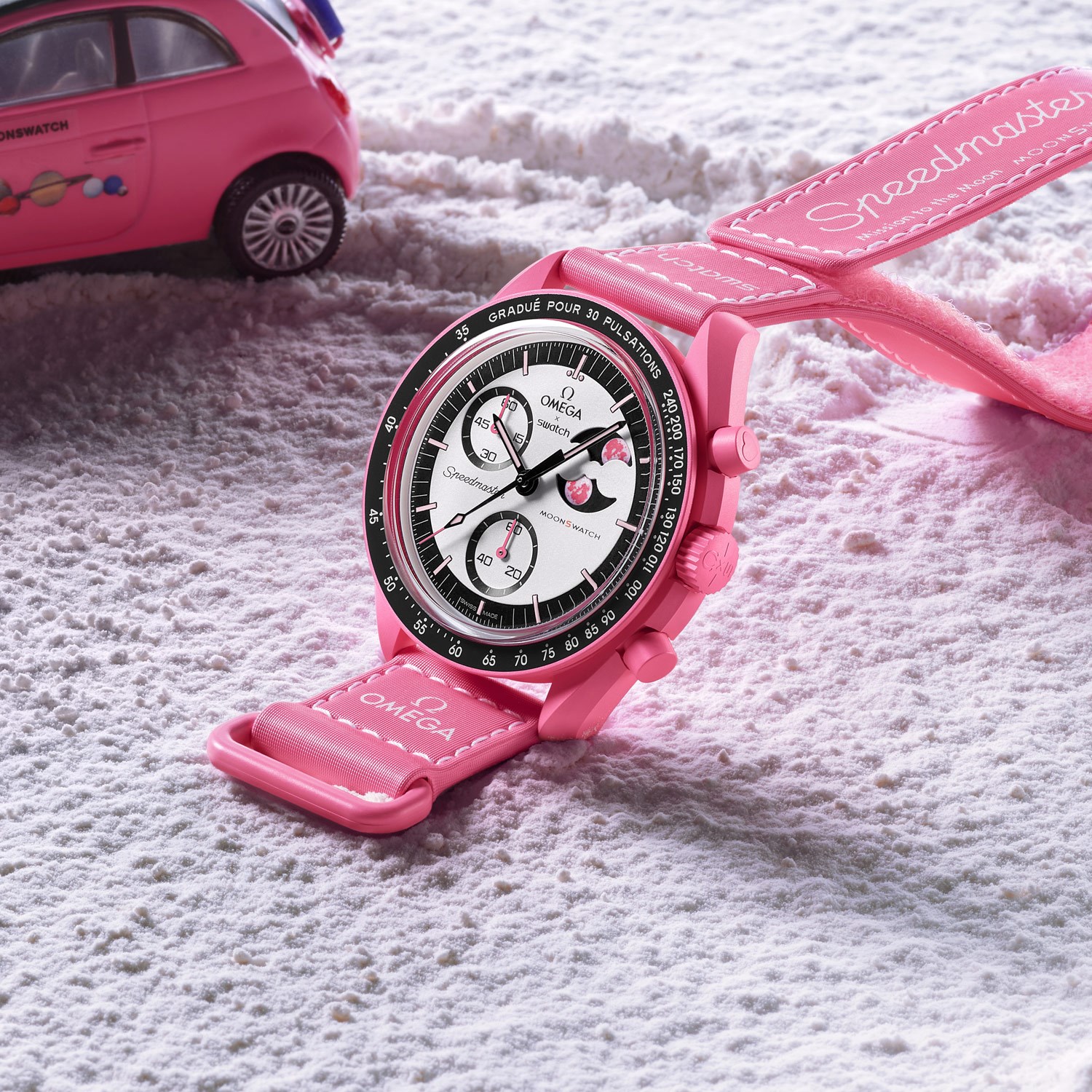 Omega x Swatch MoonSwatch Mission to the Pink Moonphase a Pop of Pink