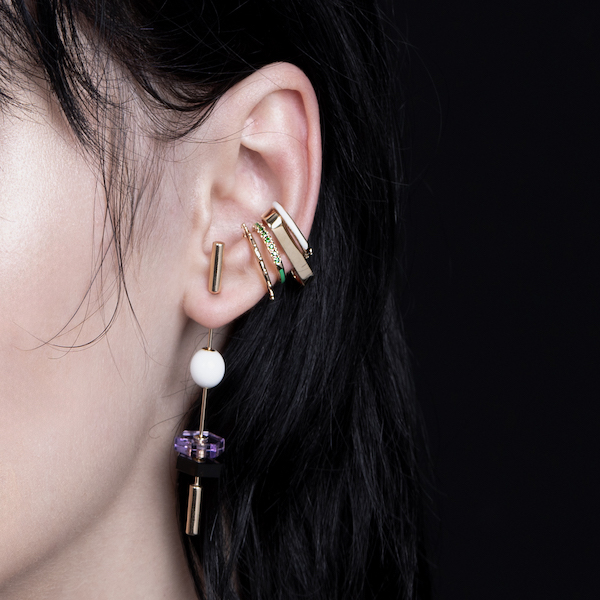 美品 hirotaka ヒロタカ ダイヤモンド オニキス ピアス 片耳 k10