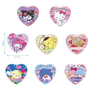 サンリオ 缶バッジ (ハート型) 胸キュンメモリーズ 全8種 コンプリート