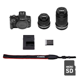 Canon ミラーレスカメラ EOS R50 ダブルズームキット ブラック【SD