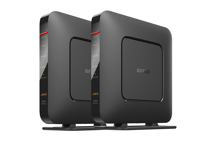 BUFFALO Wi-Fi 6対応Wi-Fiルーター 2台セット WSR-1800AX4P ブラック