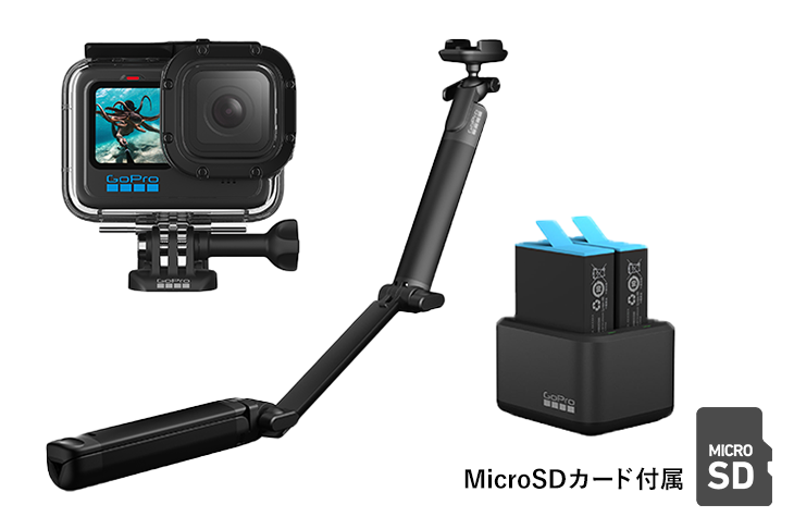 GoPro HERO10 Black アクションカメラ アクセサリーセット（3-way2.0他