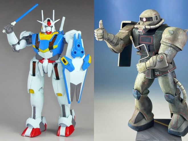 まるで“昭和のガンプラ”…箱絵の「あのザク」に新旧キットの融合、“古き