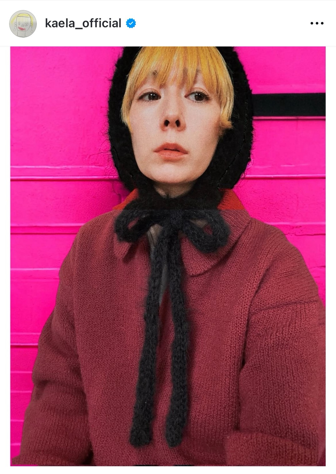 編み物にハマる”木村カエラ、手編みしたボンネット風ニット帽を披露