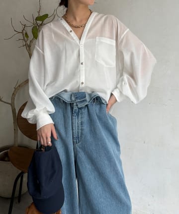 ダブルクロスVブラウス | LOUNGEDRESS(ラウンジドレス)レディース